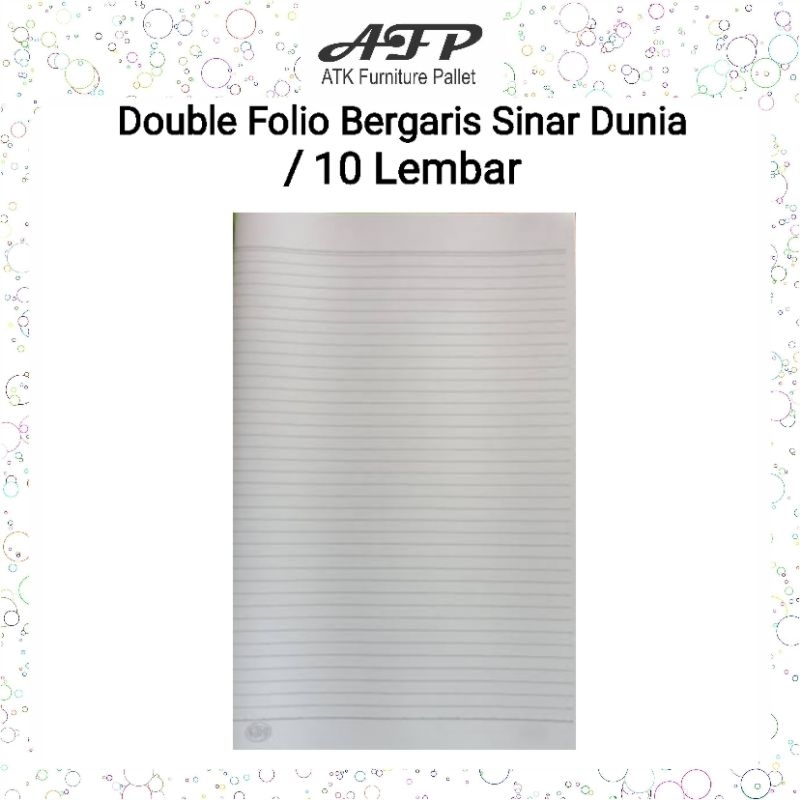 

Double Folio Bergaris Sinar Dunia 10 Lembar Ecer