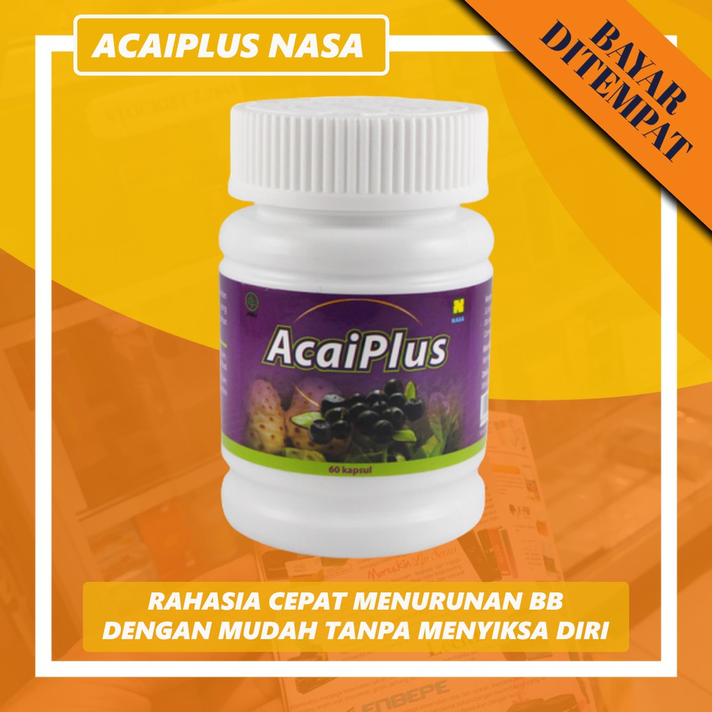 ACAY PLUS OBAT DIET KAPSUL HERBAL ALAMI PELANGSING BADAN PENURUN BERAT BADAN PEMBAKAR LEMAK ASLI PRO