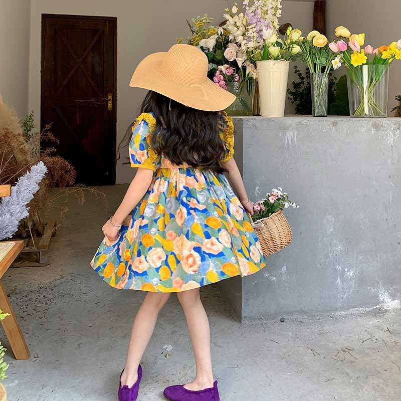 Dress In Daisy Flower - Dress Baju Anak Perempuan Cantik Dress Balita