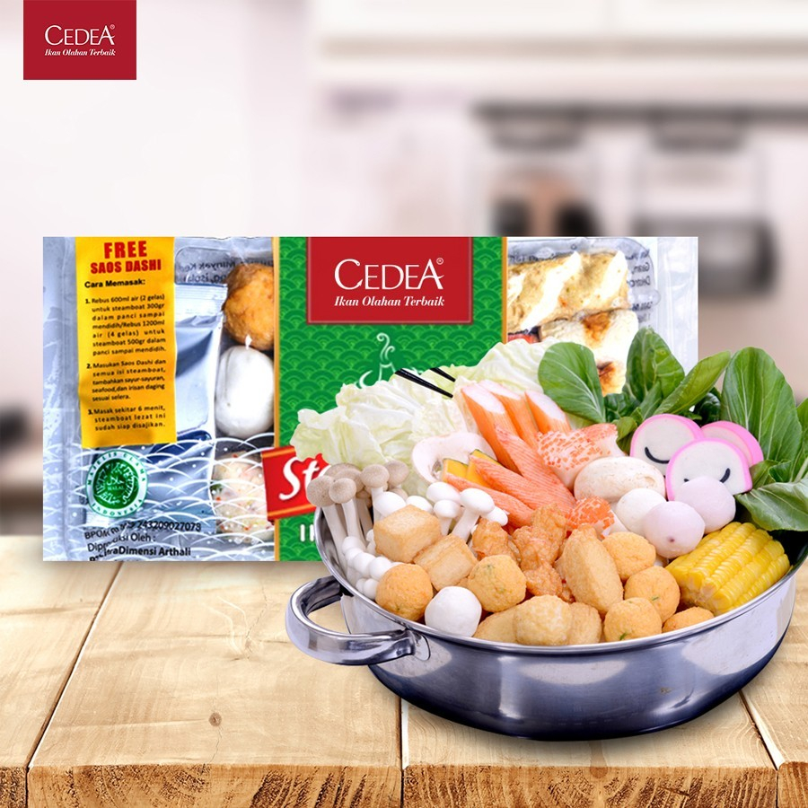 

STEAMBOAT SET CEDEA 500GR PAKET REBUS-REBUSAN HALAL MUI BPOM RI