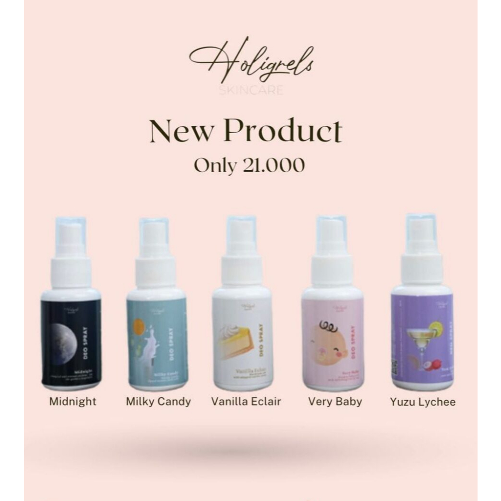 QEILA - HOLIGRELS DEODORANT SPRAY DEO SPRAY HOLIGRELS BPOM !!!!