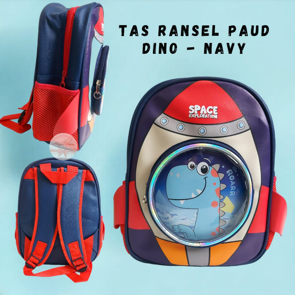 Tas Ransel Anak Perempuan &amp; Laki-laki PAUD DINO Kualitas Premium