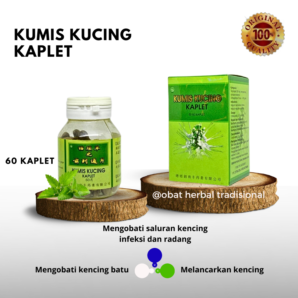 KUMIS KUCING KAPLET - obat batu ginjal dan pelancar kencing