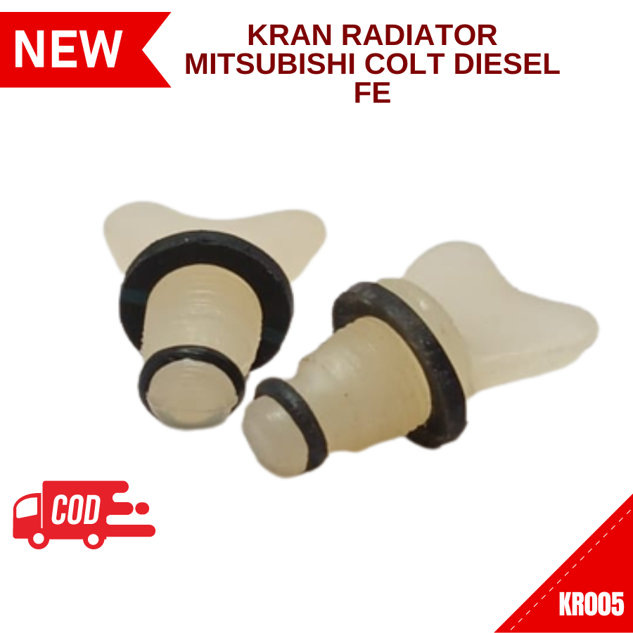 Tutup Pembuangan Kran Radiator Bahan Plastik Mobil Mitsubishi Colt Diesel FE Kran Radiator Mitsubish