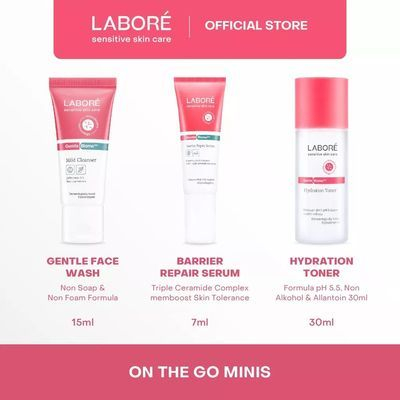 LABORE Sensitive Skin Care On-the-go Minis II - Trial Kit Cleanser, Toner, Serum II paket labore II travel kit