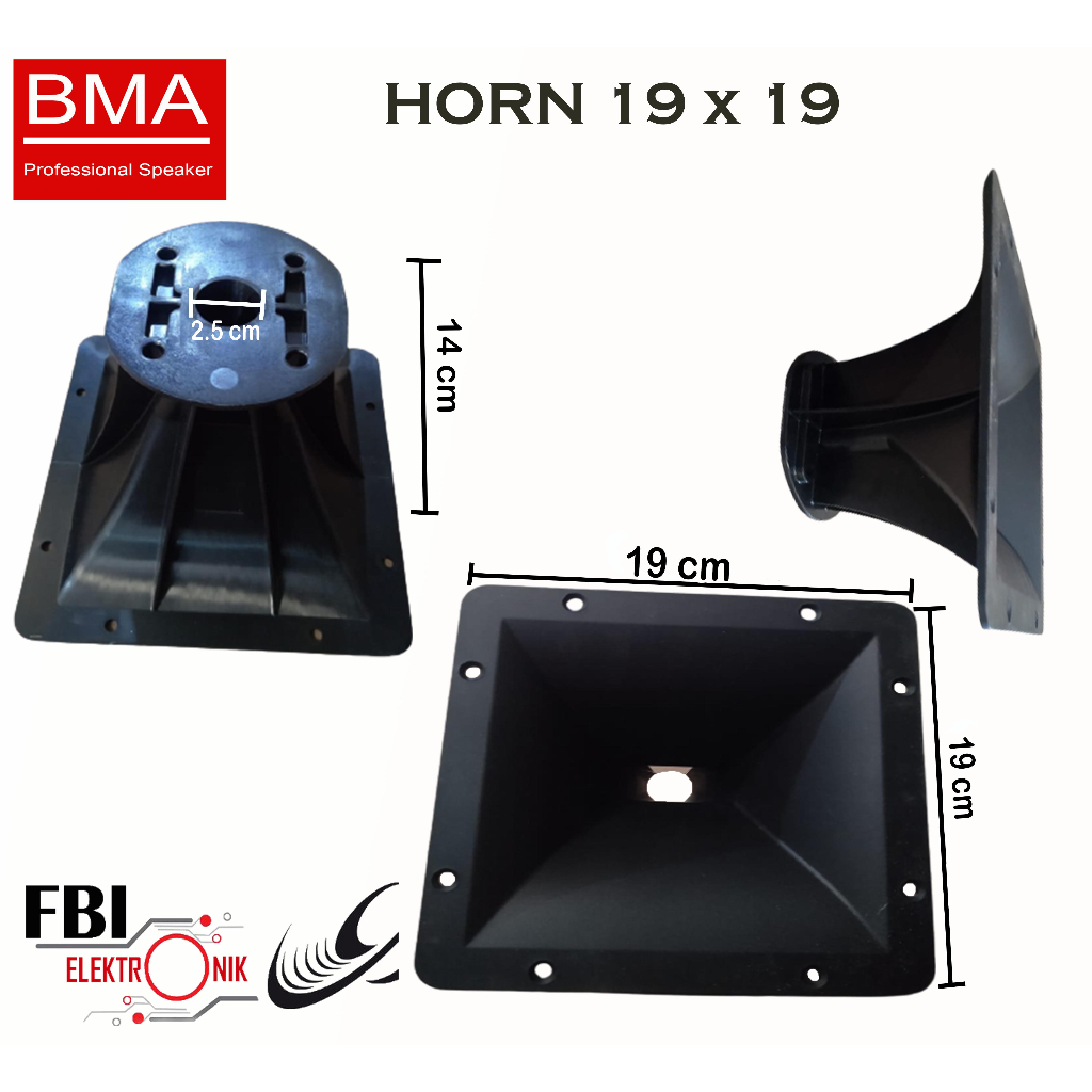 Tweeter horn Baut PVC Tebal / Twiter Corong 19 x 19 CM / Horn Tweeter 19x19 Model Baut