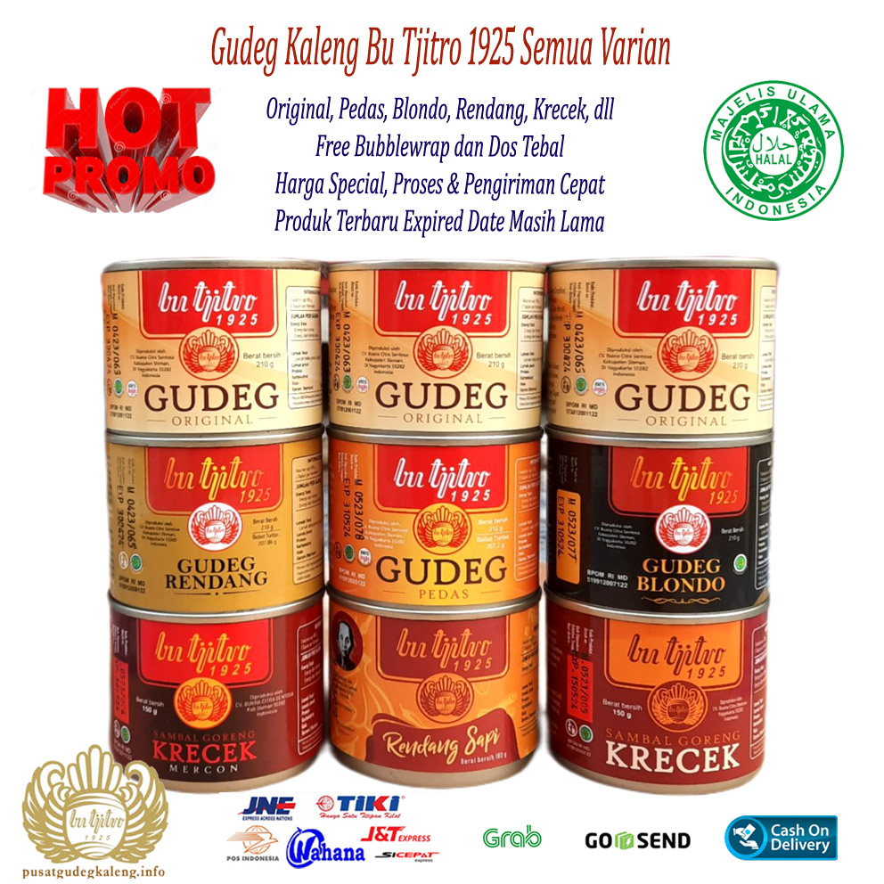 PROMO GUDEG KALENG BU TJITRO ALL VARIAN ll SAMBAL KRECEK ll SAMBAL TERI ll KORNET ll RENDANG