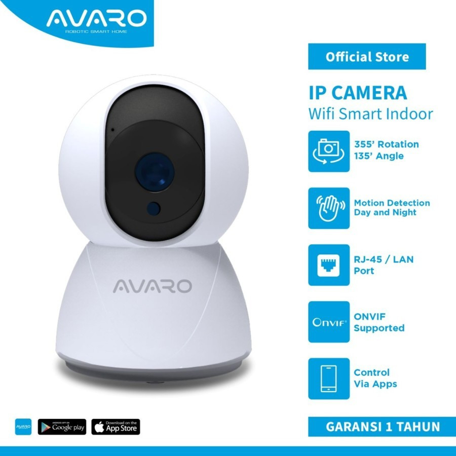 Smart IP Cam Indoor CT01 A 6x Zoom +Lan Port- Cctv IP Cam AVARO CT01-A