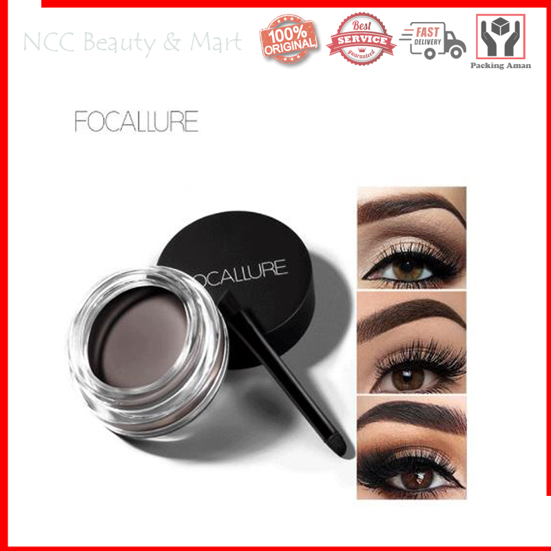 * NCC * Focallure Waterproof Eyebrow Gel Cream Longlasting Makeup Pensil Alis Sikat Tahan Lama FA23