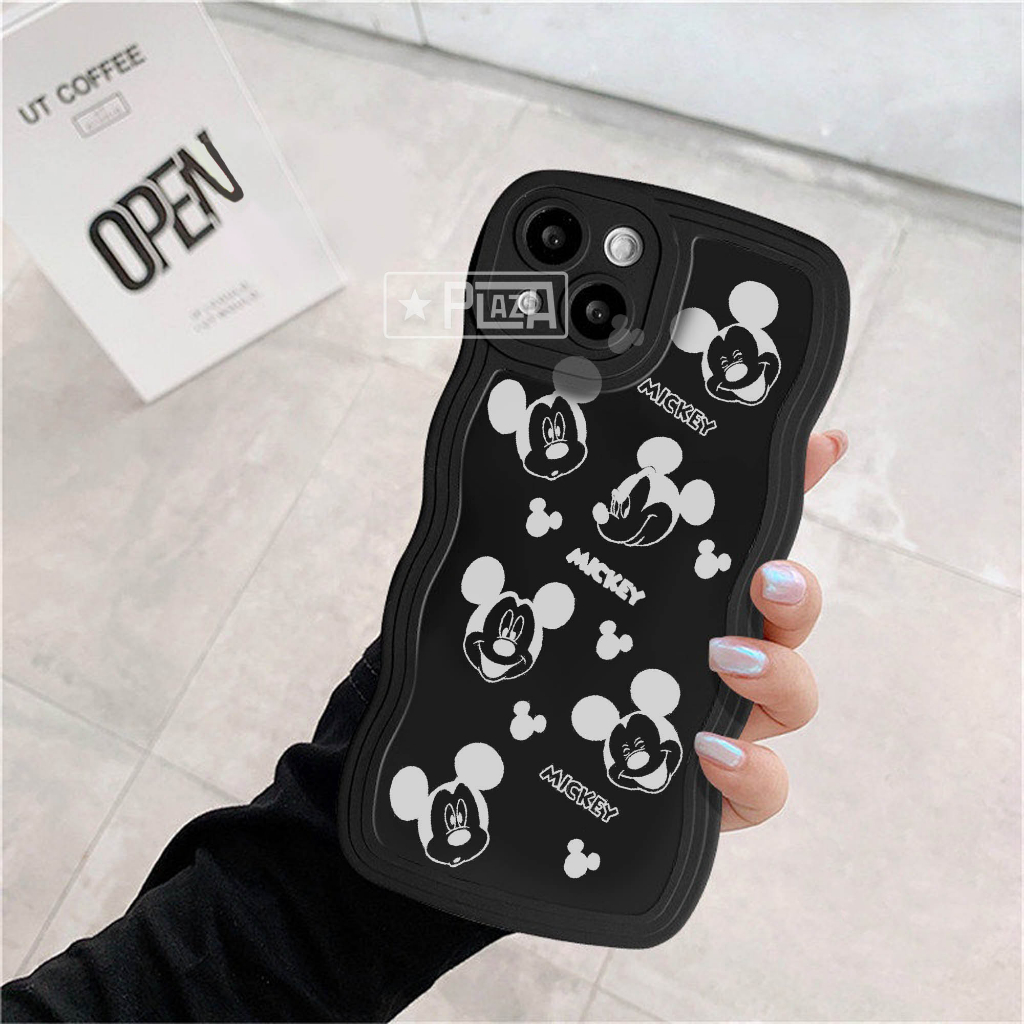 GLB-02 Softcase Gelombang Black Motif for ALL TYPE A17 A17K Y02 T1 5G V25E SS A73 A04 A04S A33 5G POCO M5 RM 10 9A 9T NOTE 10 5G RL 10 5 C20 C21Y C35 C55 HT 20S 12i SMART 7 iP 11 XR 13 pro 14 pro max