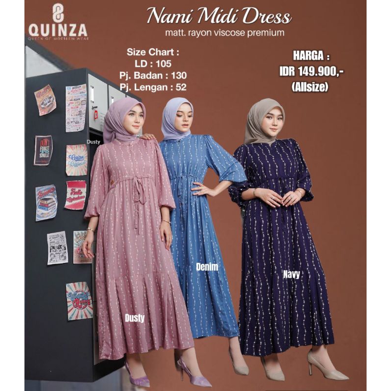 NAMI MIDI DRESS by Quinza