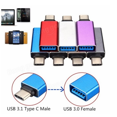 Flashdisk OTG Type C Kabel Connector USB ke Tipe C Sambungan Headset Bukan Card Reader