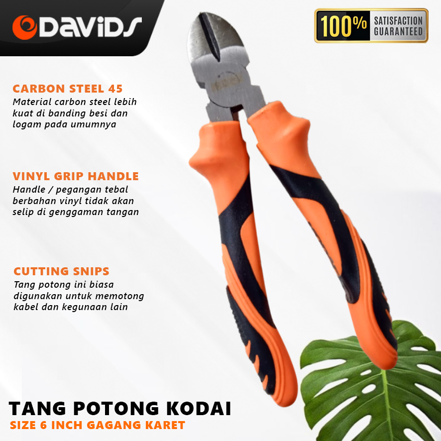 Tang Potong Cutting Diagonal Pliers Kodai 6 Inch Gagang Karet