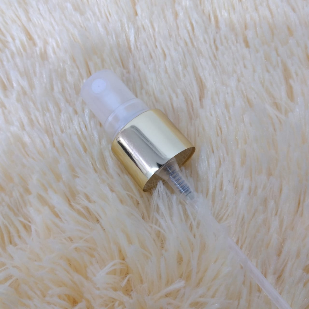 Botol Plastik PET 20ml BR Bening Tutup Spray Gold