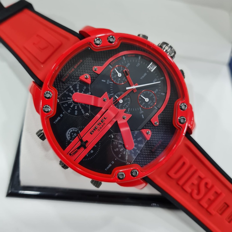 jam tangan pri DIESEL only the brave super premium batrai strap rubber