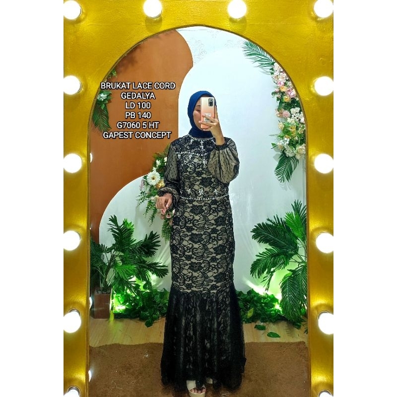 Gamis Pesta Grosir Khusus Warna Hitam Harga Sudah Dapat 2 Pcs Gamis