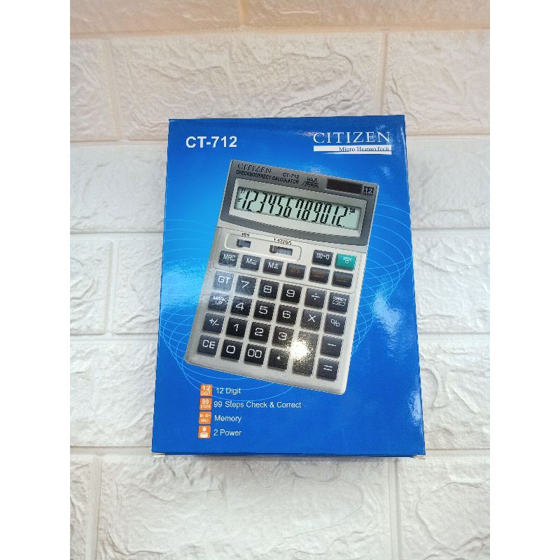 

TERMURAH‼️KALKULATOR CITIZEN CT 712 BESAR / 12 CHECK CORRECT