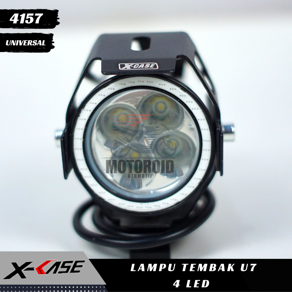 LAMPU TEMBAK 40 WATT LAMPU SOROT MOTOR ORIGINAL GARANSI U7 LED 4 MATA ANGEL EYE