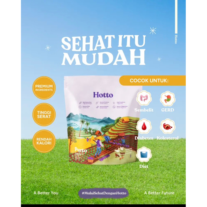 HOTTO PURTO POUCH 16 SACHET multigrain BPOM Halal hotto purto minuman MULTIGRAIN purple potato ubi ungu