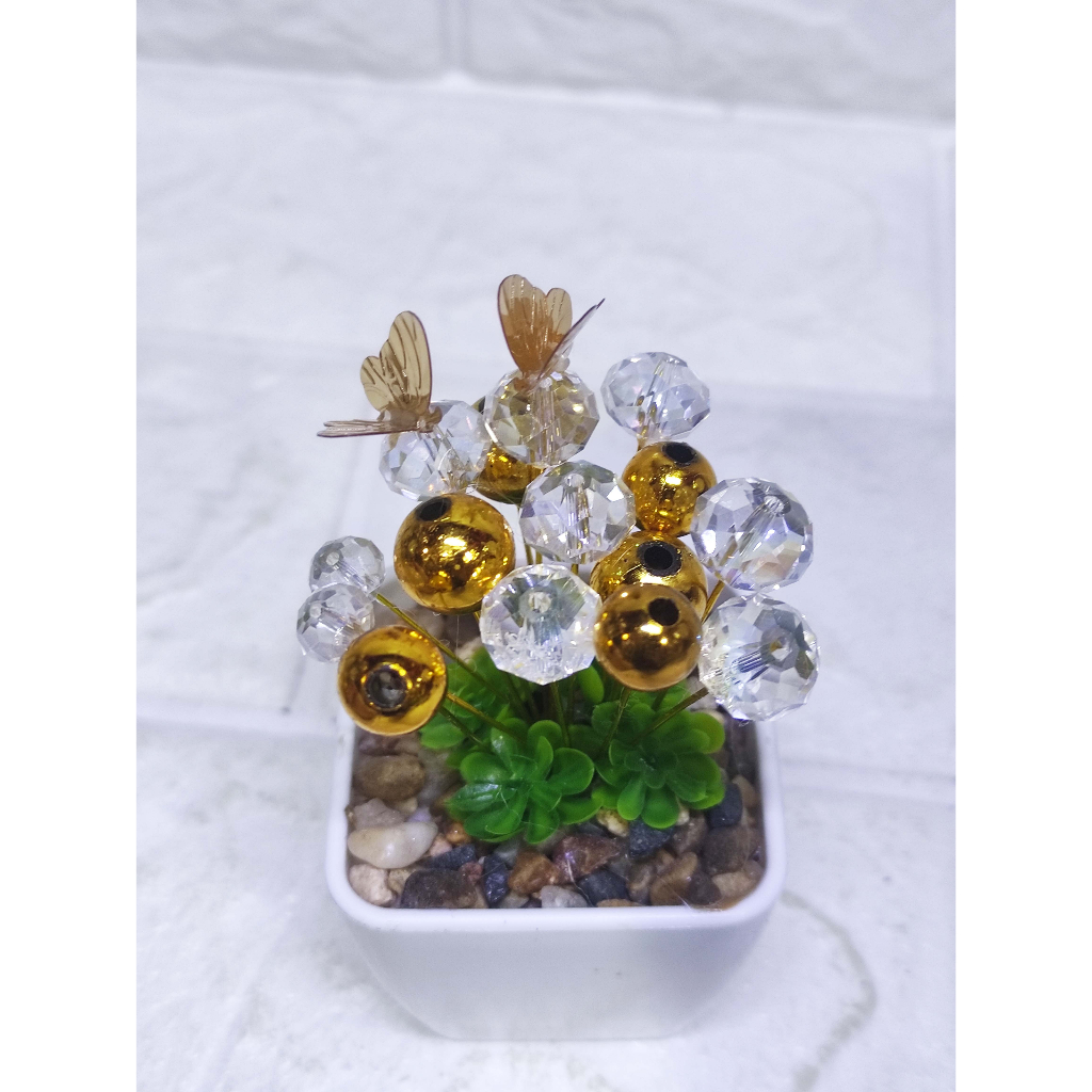 Pajangan Butterfly Love Pot Kotak Mini - Pajangan Dekorasi Cantik