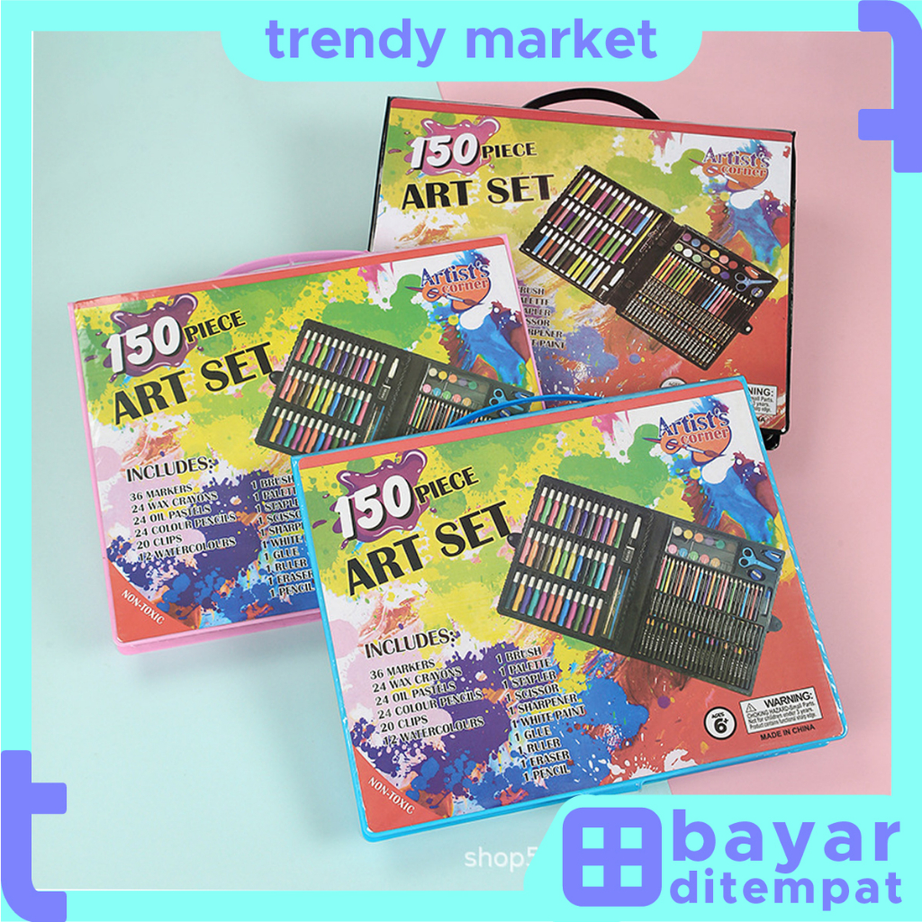 

Krayon Set Koper Alat Lukis Lengkap Crayon Full Set Kualitas Impor 15 PCS STY10