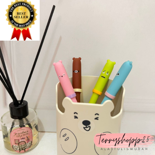 

Pulpen Gel Hewan Beruang Teddy Super Murah Cute Pena Tinta Hitam Bisa Cod