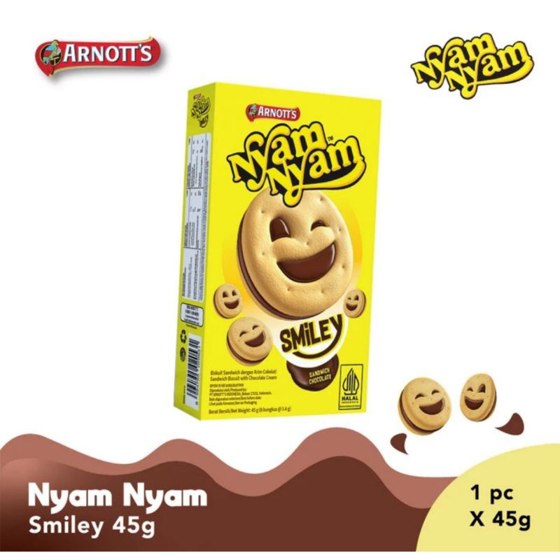 Nyam Nyam Smiley Chocolate 45g