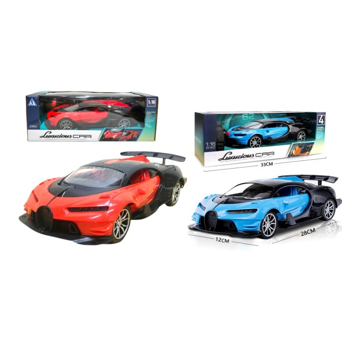 Mainan Remote Control Mobil Luxurious Car 1:16 ada Lampu LED dan Baterai Charge