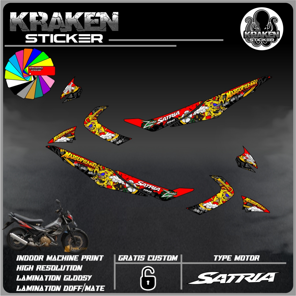STRIPING STICKER SATRIA FU 2007 STIKER SATRIA FU 2007 STICKER LIS LIST SUZUKI SATRIA FU 2007 CODE 07