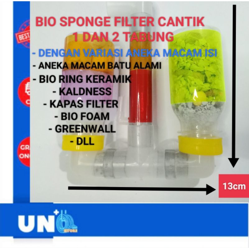 BIO SPONGE FILTER DAN AIR LIFT FILTER MEDIA PENJERNIH AIR AQUARIUM CANTIK