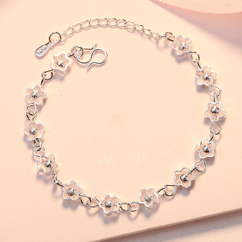 COD❤Wanita Korea Gelang Mewah Zirkon Bunga Berlian Imitasi Gelang Emas Disesuaikan Fashion A one-Bunga