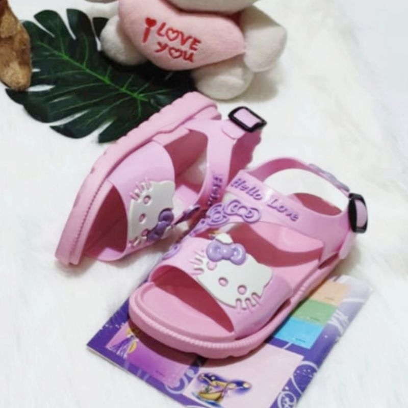 Sandal Selop Anak Perempuan Sandal Baby Tali Belakang Hello Kitty