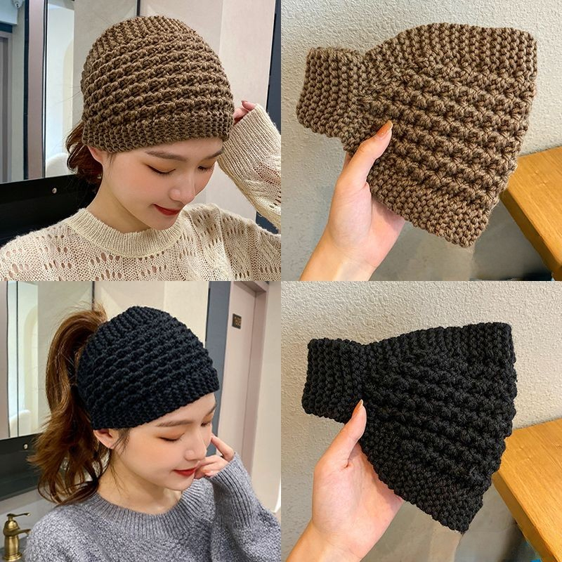 Bandana Korea Dewasa Fashion Warna Solid Hairband Import Sederhana Soft ​kapas Aksesoris  Premium  Wanita rajut Korean Style