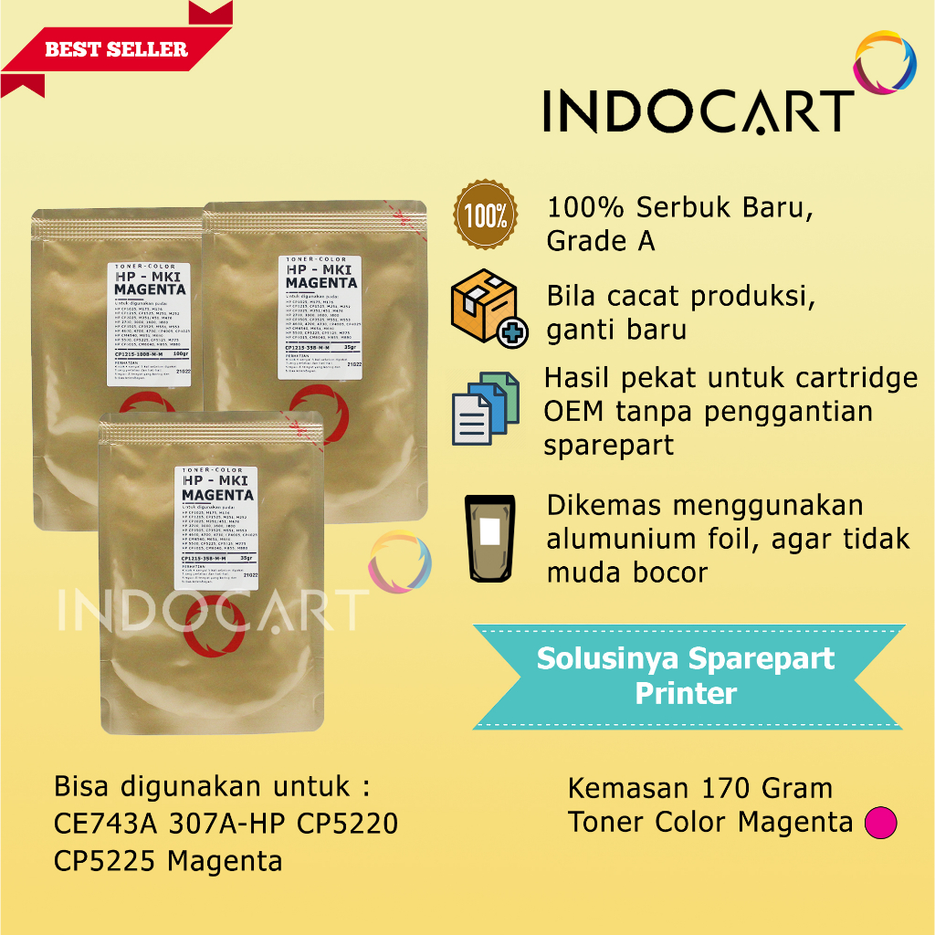 Serbuk Toner Warna Mitsubishi-507A-HP M551 M570 M575-170gr