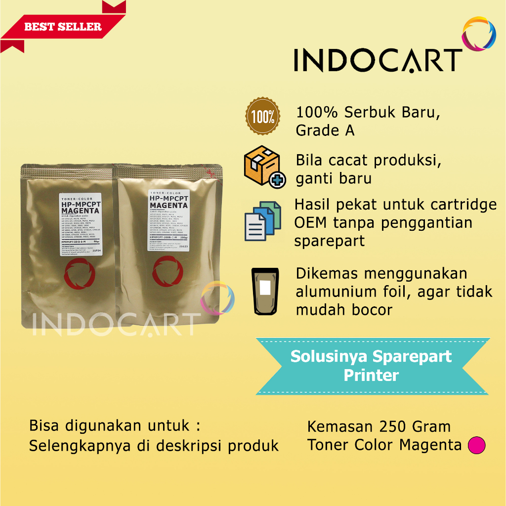 Serbuk Toner Warna MPCPT-643A-HP 4700-250gr-CMY