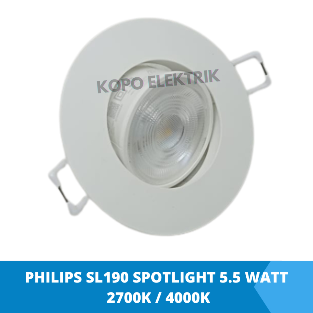 Philips Lampu Sl190 Spotlight 5.5 Watt  2700k / 4000k