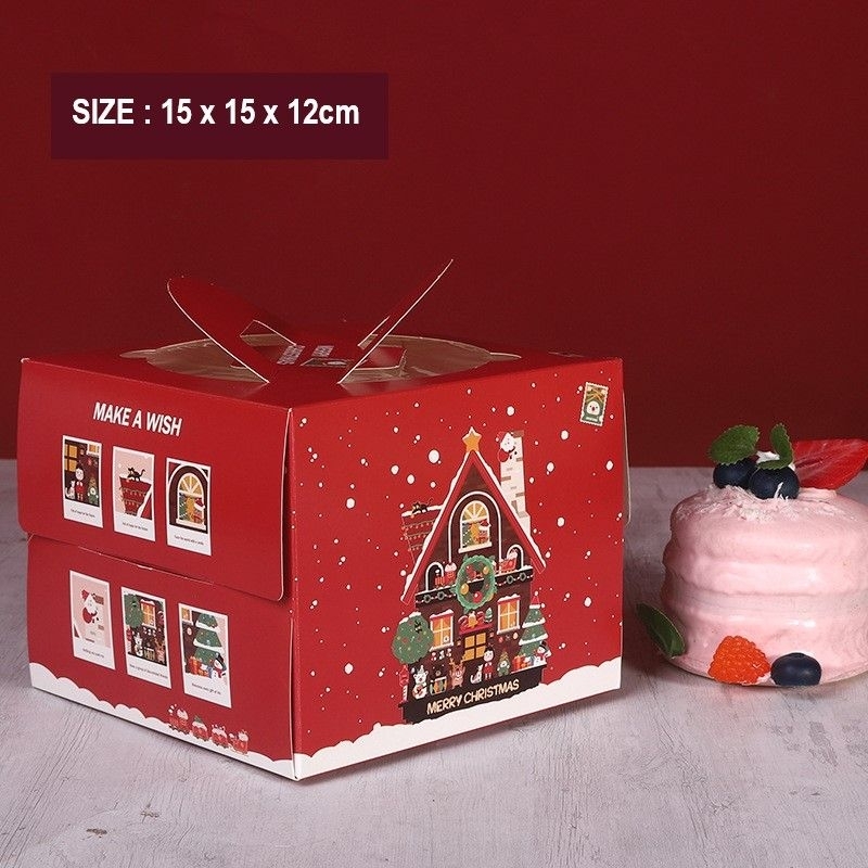 Box Natal 15x15 Box Natal Kue Tart Box Natal 16x16 Box Natal Kue Bolu Dus Natal kue Box Souvenir Nat