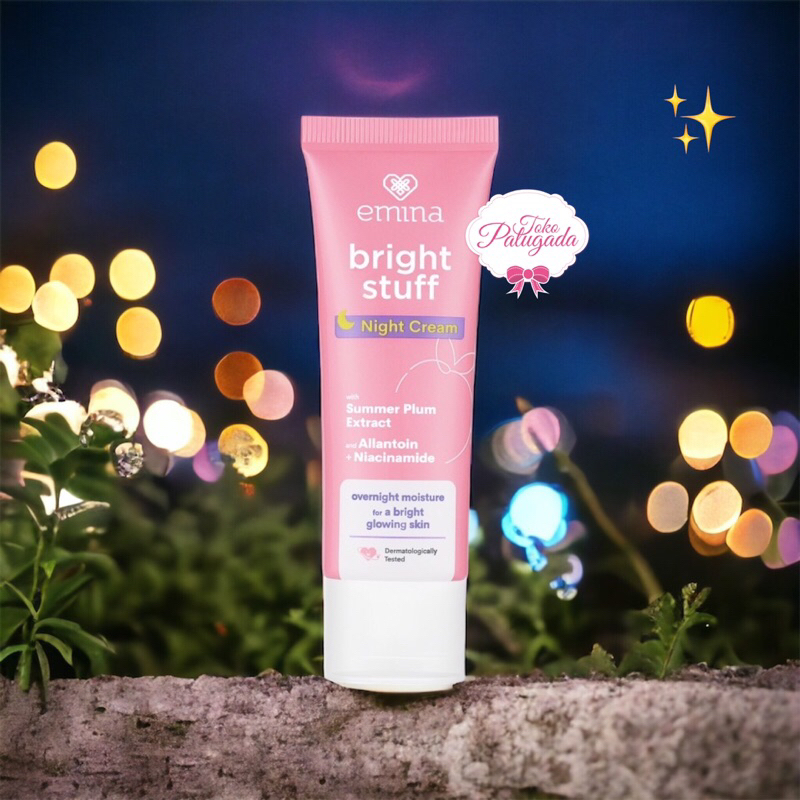 [BISA COD] Emina Bright Stuff Night Cream - Night Cream Emina - Krim Malam Emina - Emina Bright Stuff - Pelembab Emina