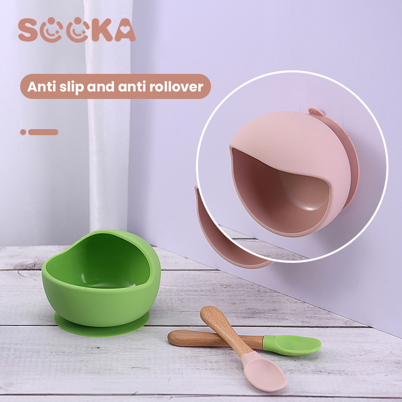 SOOKA Mangkok Silicone Suction BPA FREE Free Sendok / Mangkok Makan Bayi Suction Food Grade / Mangkok Bayi Premium / Peralatan Makan Tumbler Mpasi-Bayi-SK-ECA1091