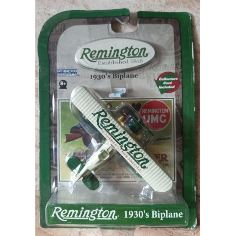 Remington diecast pesawat 1930's biplane