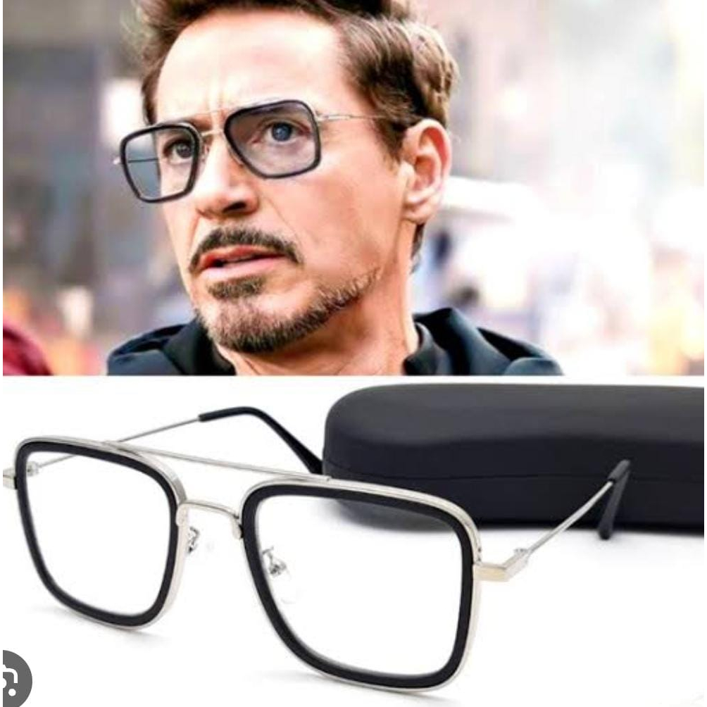 KACAMATA FASHION TONY STARK//KACAMATA HITAM DESAIN AVENGERS TONY STARK FLIGHT PERSEGI
