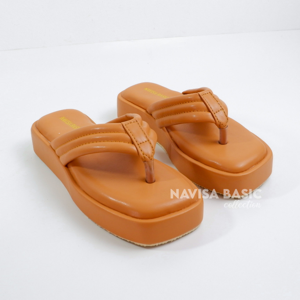 Sandal Wanita puffy platform Empuk Navisa Basic Collection Damelia bella shoes Grend love Winod Pluvia