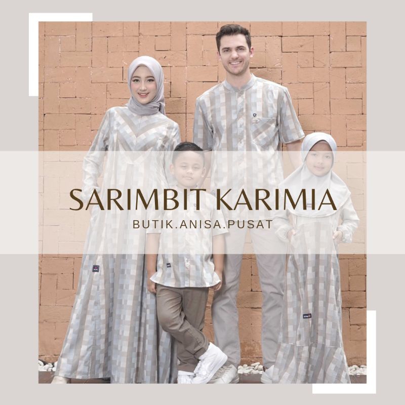 Sarimbit Mutif 2023 Sarimbit Karimia Karim Multicolor Blue Beige Gamis Karimia Koko Karim