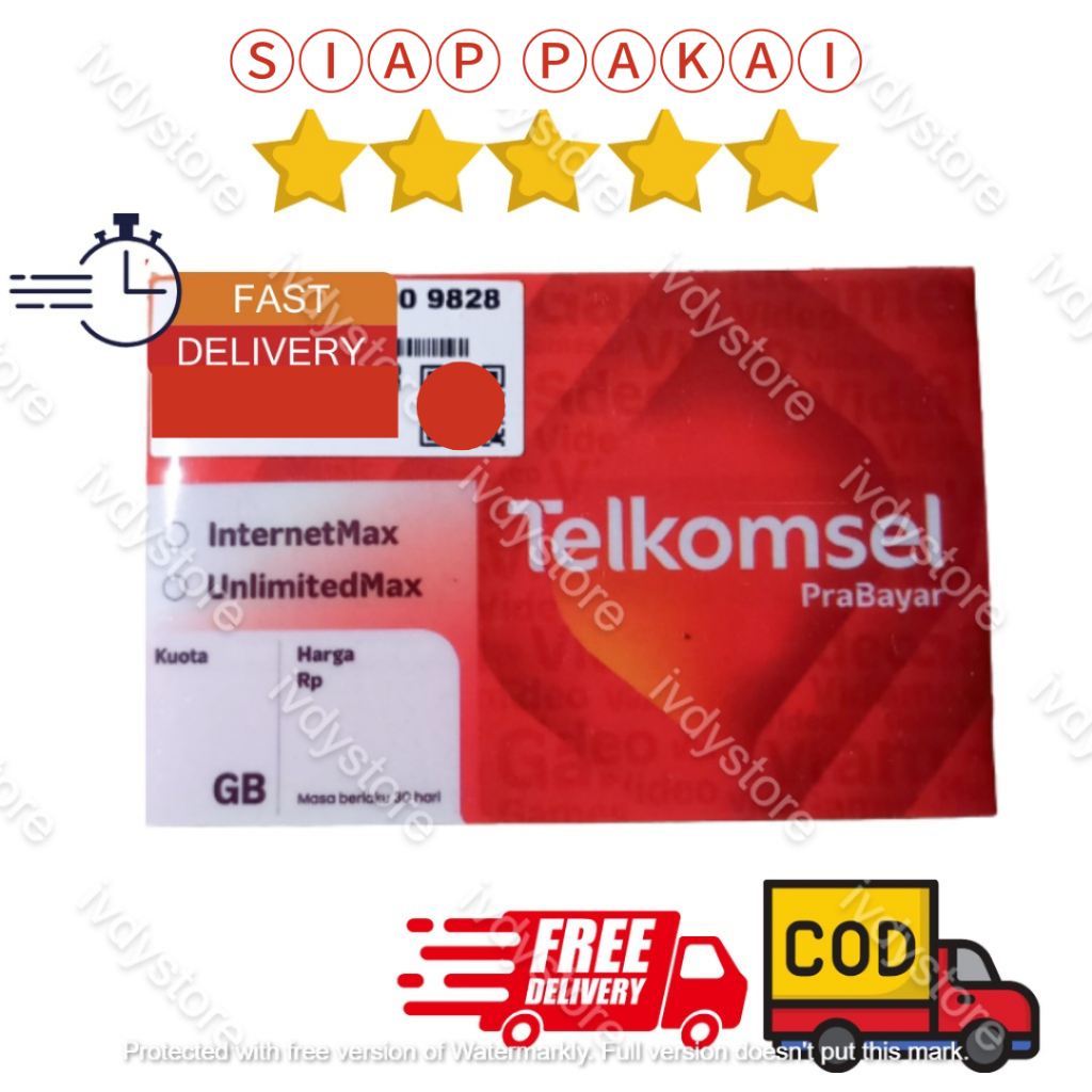 Kartu Perdana Telkomsel Simpati Red Pulsa Nol