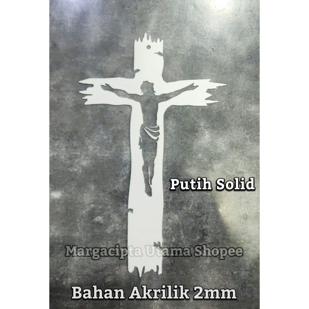 Hiasan Dinding Salib Yesus Bahan Acrylic Akrilik