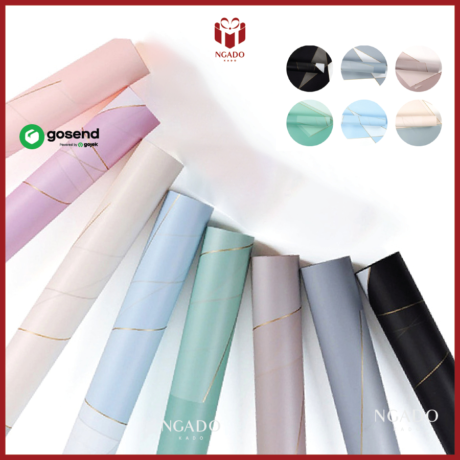 

[ 20 Lembar ] Flower Wrapping Abstract Style Paper Cellophane Kertas Buket Bouquet kertas Bukcet Bunga Motif Keramik