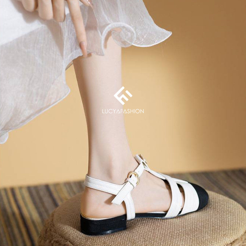 0227 Sandal Wanita Kekinian Flat Shoes Import Slingback Terbaru Tali Belakang Gratica