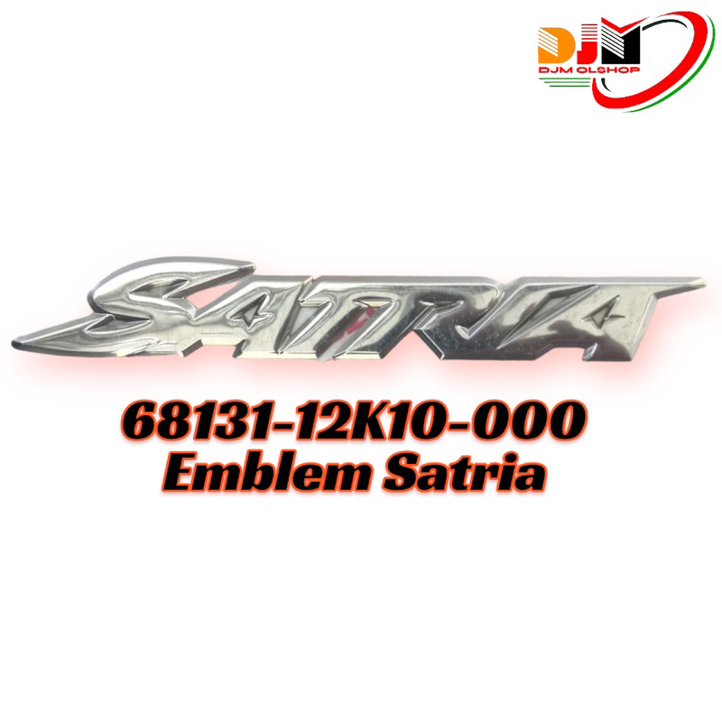 Stiker Logo Emblem Satria Fu Fi Injeksi Asli Suzuki SGP 68131-12K10 1pcs