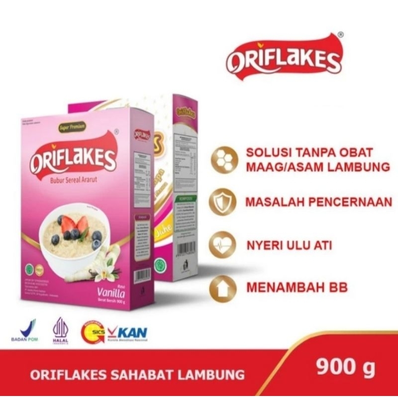 

Oriflakes Sereal Sehat Umbi Garut Obat Asam Lambung, Maag, ASI Booster