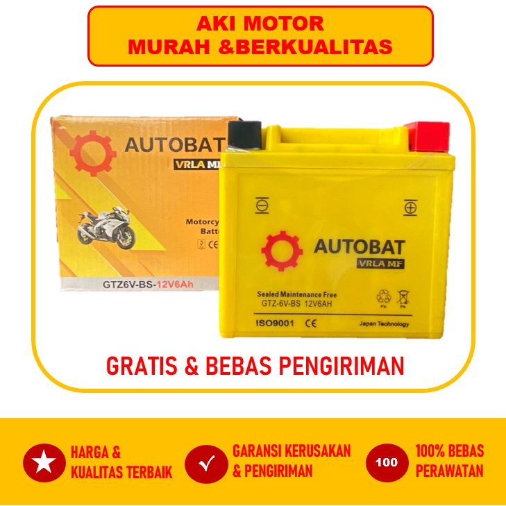 Aki Motor Suzuki Satria FU 150, New Satria FU 150, Satria Raider GTZ6V